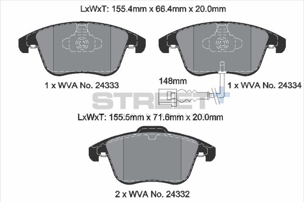 PAGID Racing T8219SP2001 STREET+ Brake Pads
