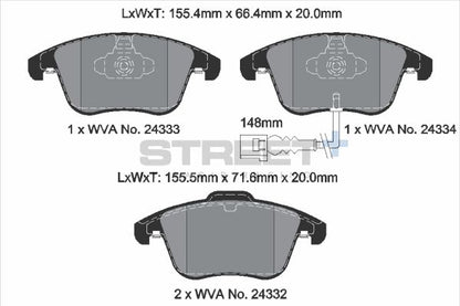 PAGID Racing T8219SP2001 STREET+ Brake Pads