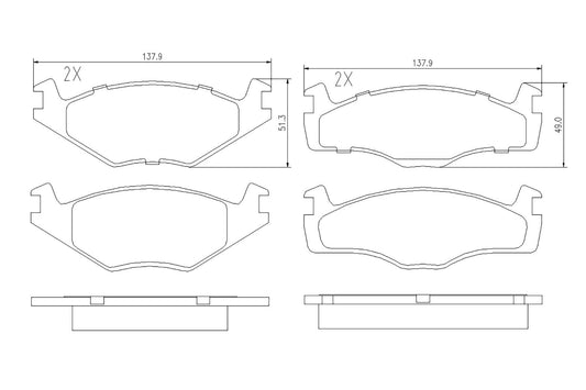 BOGAP A8210146 Brake Pad Set, Disc Brake | ML Performance Car Parts
