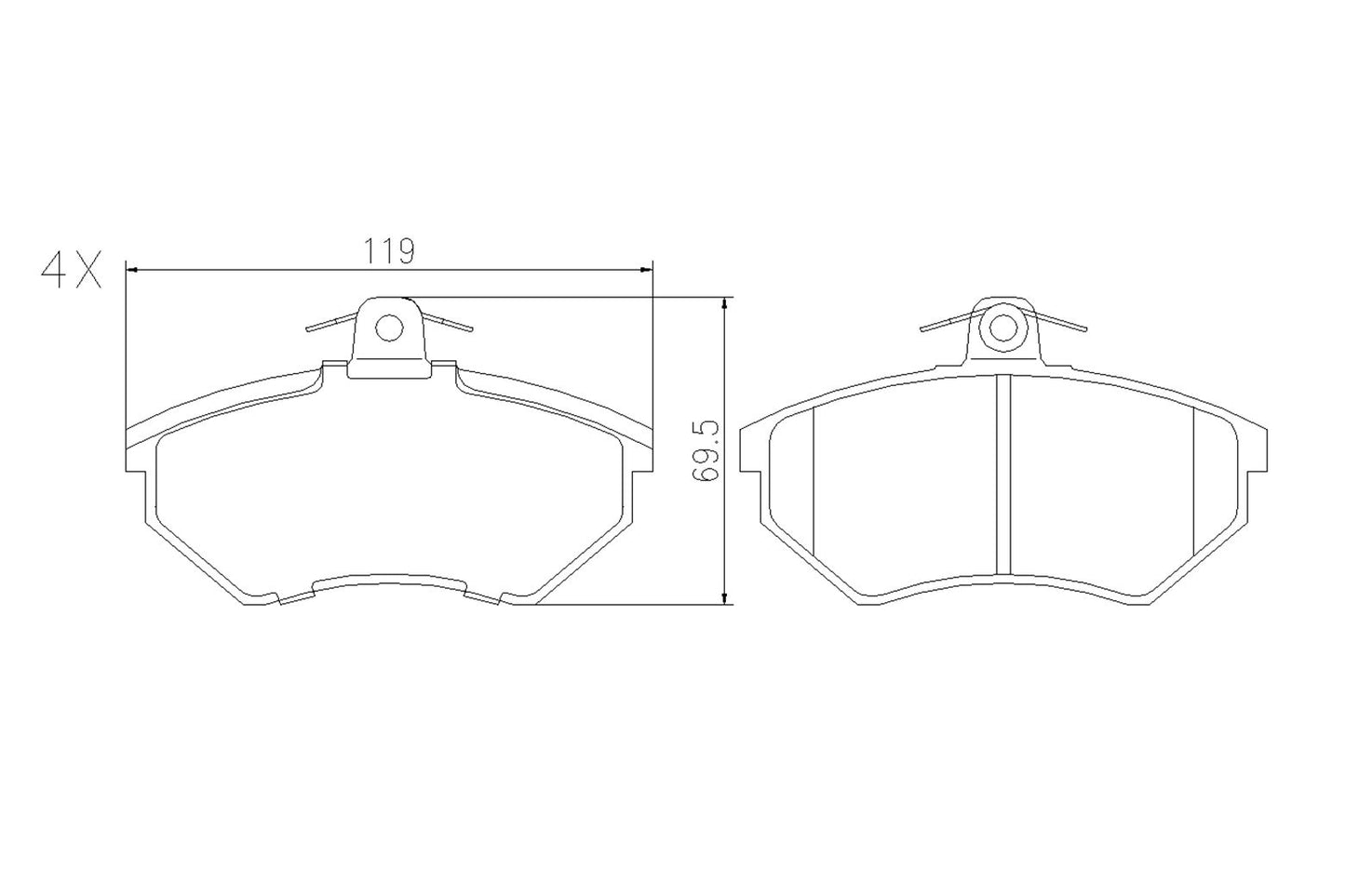 BOGAP A8210143 Brake Pad Set, Disc Brake | ML Performance Car Parts