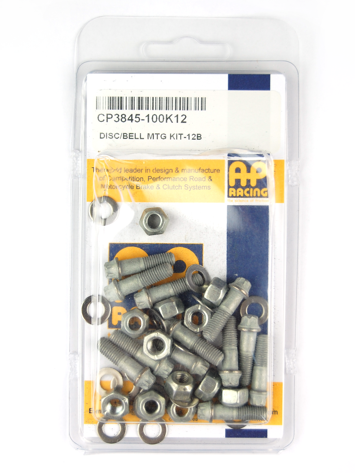 AP RACING CP3845-101K12 MOUNTING HARDWARE FOR BRAKE DISC HUB DISC / BELL MTG 0.25" X 1.00" 12 BOLT KI