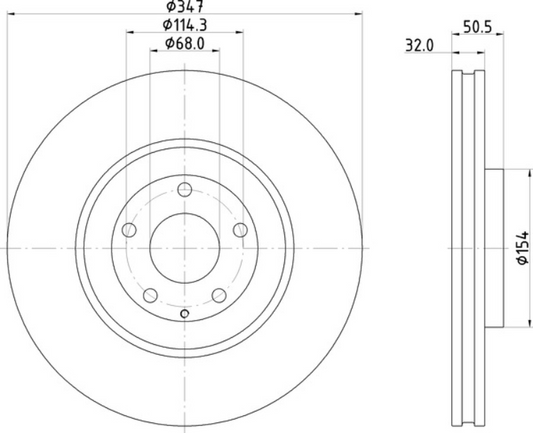 MINTEX MDC3202C Rear Brake Disc single - MDC2915C