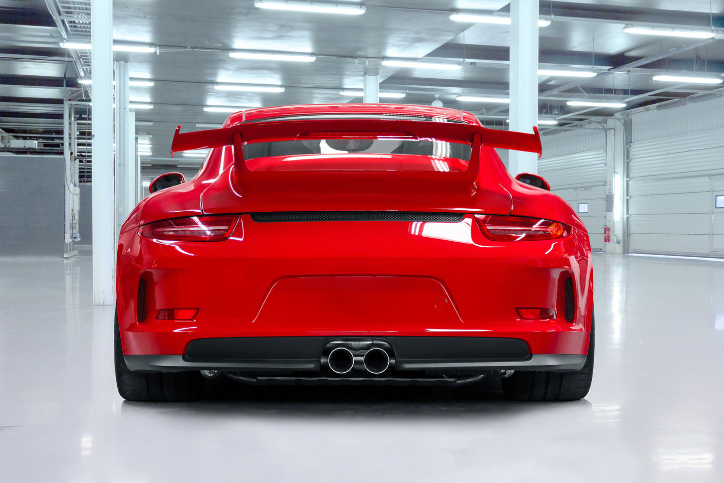 Capristo 02PO08603013 Porsche 991.1 GT3/3RS Racing Valved Exhaust with Headers, 250 Cell Sports Cat, and Carbon Engine Cover (CES3) 