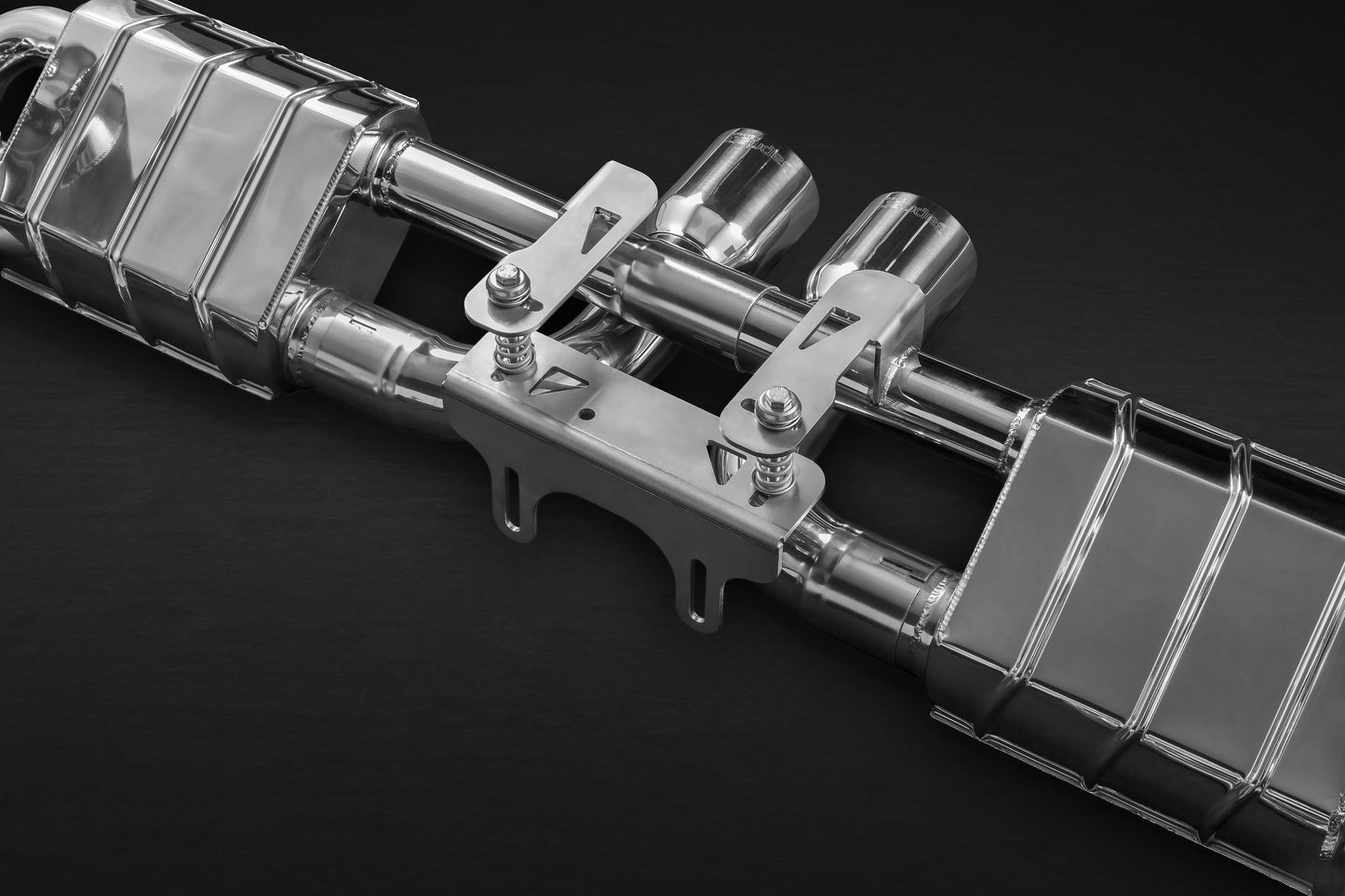 Capristo 02PO08603013 Porsche 991.1 GT3/3RS Racing Valved Exhaust with Headers, 250 Cell Sports Cat, and Carbon Engine Cover (CES3) 