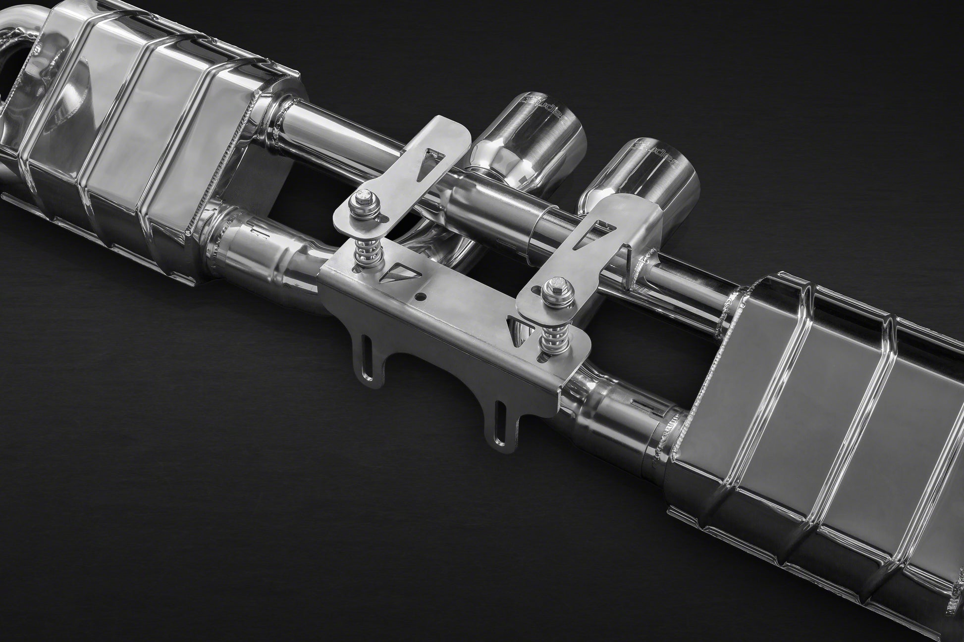 Capristo 02PO08603013 Porsche 991.1 GT3/3RS Racing Valved Exhaust with Headers, 250 Cell Sports Cat, and Carbon Engine Cover (CES3) 