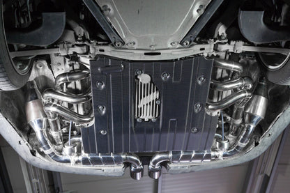 Capristo 02PO08603013 Porsche 991.1 GT3/3RS Racing Valved Exhaust with Headers, 250 Cell Sports Cat, and Carbon Engine Cover (CES3) 