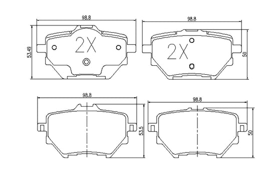 BOGAP F8210458 Brake Pad Set, Disc Brake | ML Performance Car Parts