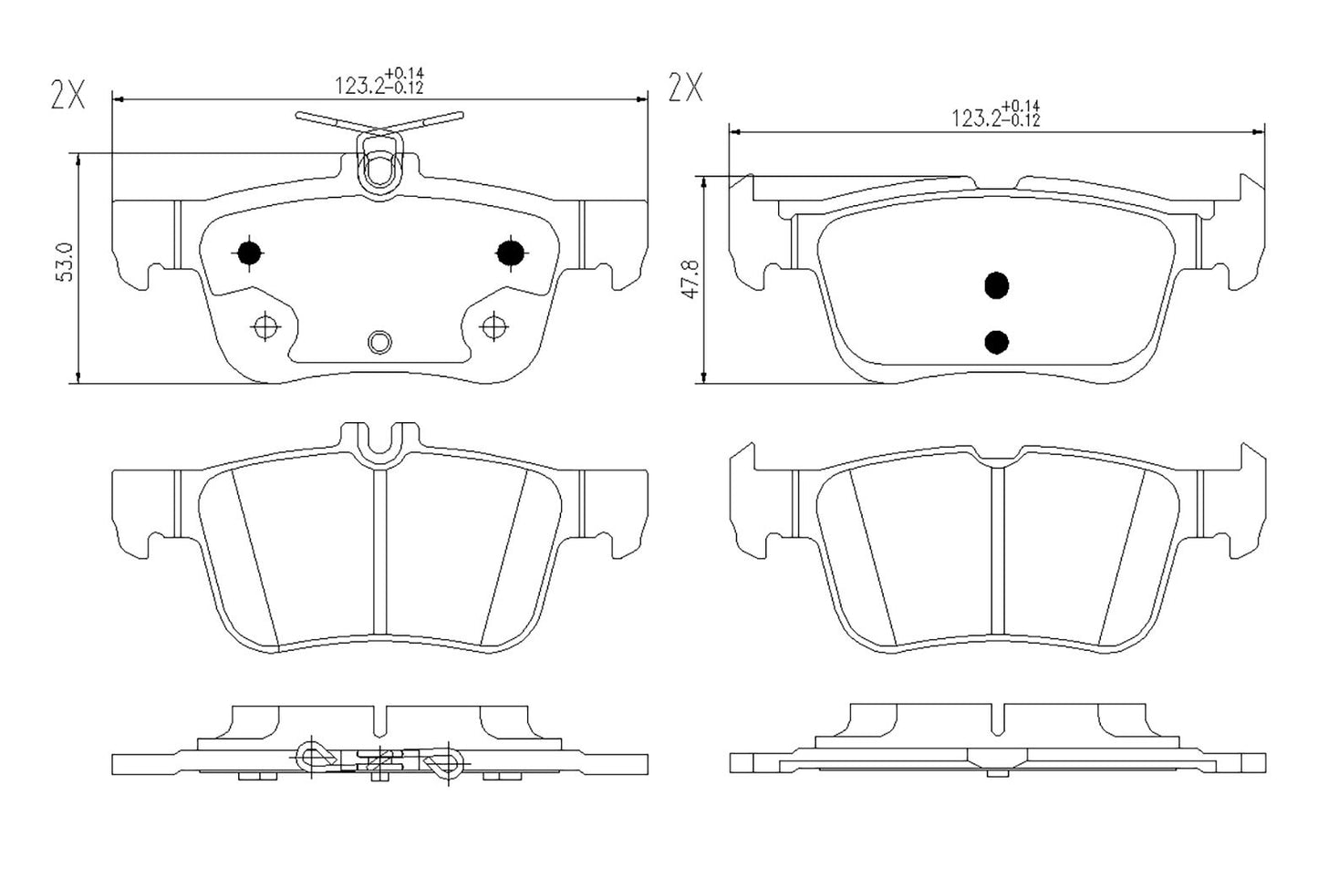 BOGAP F8210412 Brake Pad Set, Disc Brake | ML Performance Car Parts