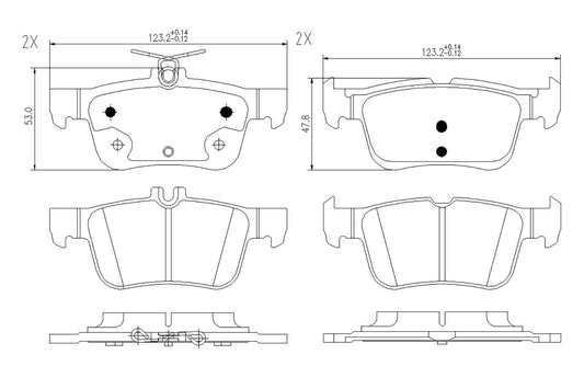 BOGAP F8210412 Brake Pad Set, Disc Brake | ML Performance Car Parts