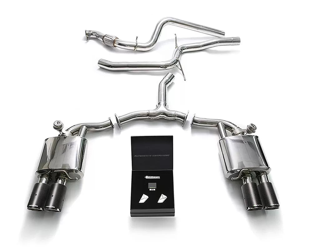 Valvetronic Exhaust System Audi A5 B9 Sportback with Carbon Tips | ML Performance Car Parts