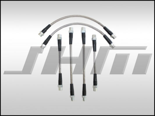 JHM JHM-8D0611707D-8D0611775C-8D0611775D Brake Line Kit-Stainless (JHM) Front and Rear Lines for B5-S4
