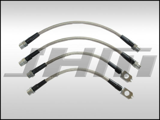 JHM JHM-8E0611707G-8E0611775N Brake Line Kit-Stainless (JHM) Front and Rear Lines for B6-B7 S4