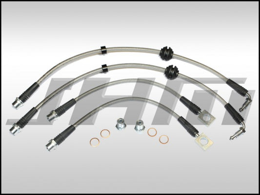 JHM JHM-8E0611707H-8E0611775M Brake Line Kit-Stainless (JHM) Front and Rear Lines for B7-RS4