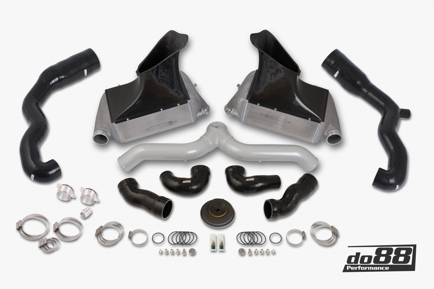 DO88 BIG-140SI-76 BigPack Porsche 911 Turbo (997.1) Silver Pipe, with inlets