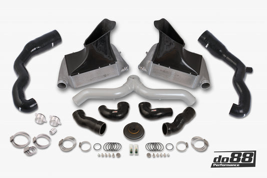 DO88 BIG-140SI-76 BigPack Porsche 911 Turbo (997.1) Silver Pipe, with inlets