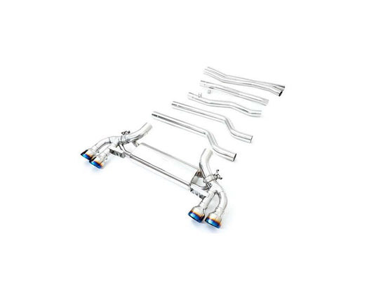 Valvetronic Exhaust System BMW F93 M8 with Blue Coated Tips | ML Performance Car Parts