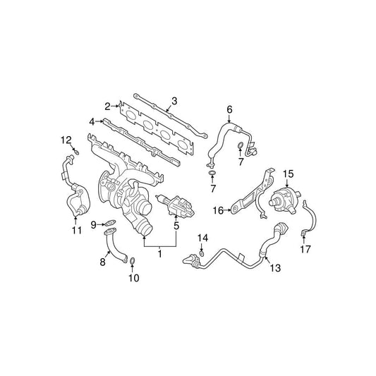 Genuine BMW 11538854734 Turbocharger Coolant Feed Line (Inc. 230i, X3 sDrive30i & 530i xDrive)