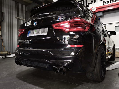 Capristo 02BM12503001 BMW X3M Competition (G01/F97) Exhaust System, 200 Cell Sport Cat Mid Pipes, and Carbon Fiber Tips 