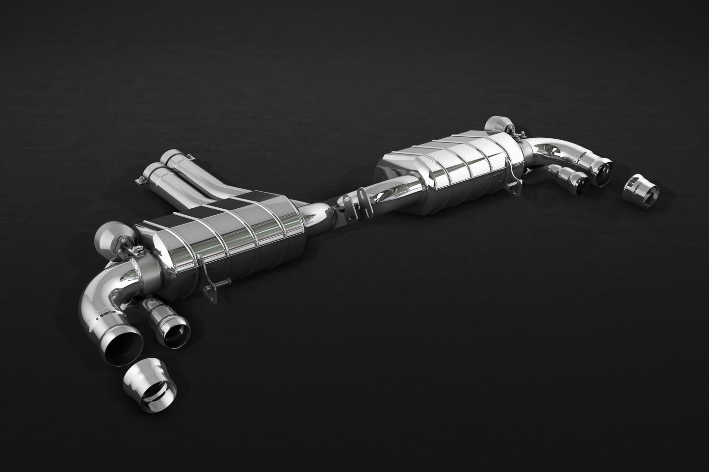 Capristo 02BE09803001 Bentley Bentayga (W12) Valved Exhaust with Cat and Middle Silencer Spare Pipes (CES3) 