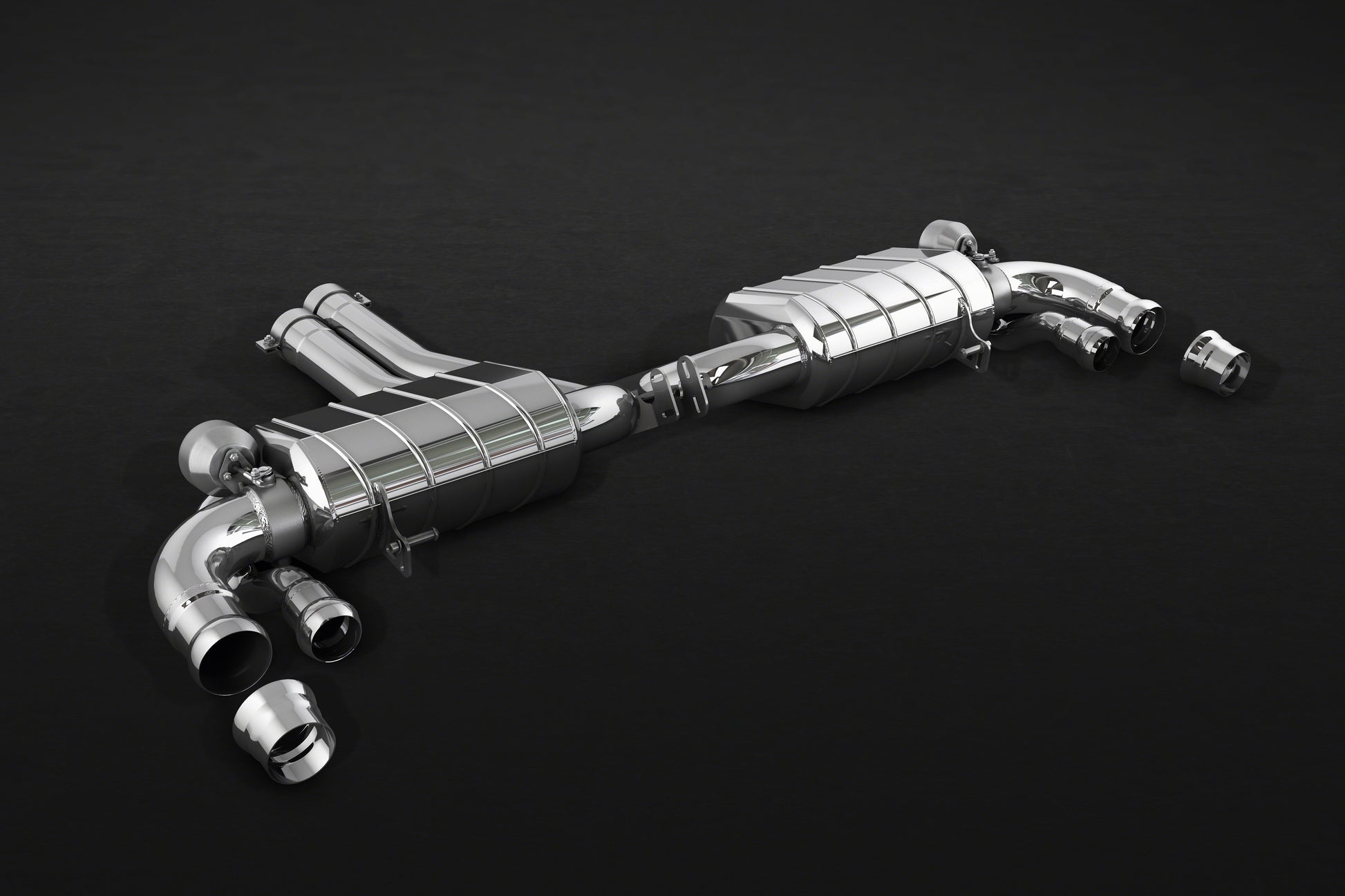 Capristo 02BE09803001 Bentley Bentayga (W12) Valved Exhaust with Cat and Middle Silencer Spare Pipes (CES3) 