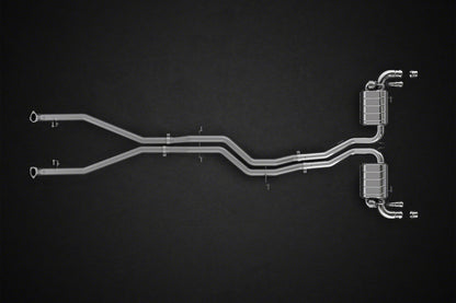 Capristo 02BE09803001 Bentley Bentayga (W12) Valved Exhaust with Cat and Middle Silencer Spare Pipes (CES3) 