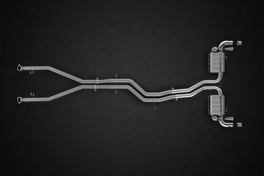 Capristo 02BE09803001 Bentley Bentayga (W12) Valved Exhaust with Cat and Middle Silencer Spare Pipes (CES3) 