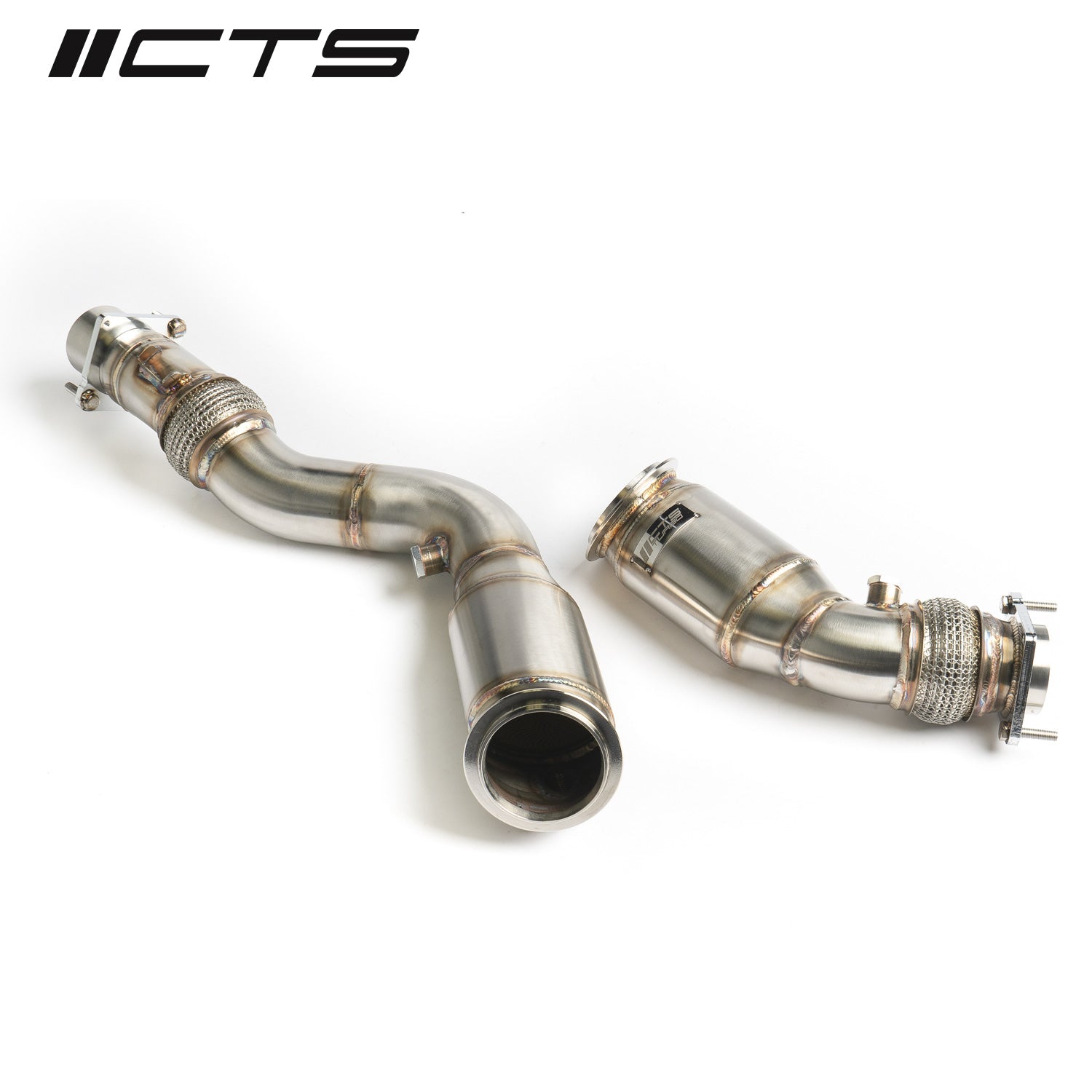 CTS Turbo CTS-EXH-DP-0025-CAT Turbo 3 Stainless Steel High-Flow CAT Downpipe BMW S55 F80 F82 F87 M3/M4/M2 Competition
