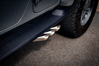 Capristo 02JE12003002 Jeep Wrangler 4xe Triple Tip Valved Exhaust with 250 Cell Sport Cat Downpipes 