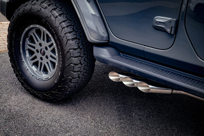 Capristo 02JE12003002 Jeep Wrangler 4xe Triple Tip Valved Exhaust with 250 Cell Sport Cat Downpipes 