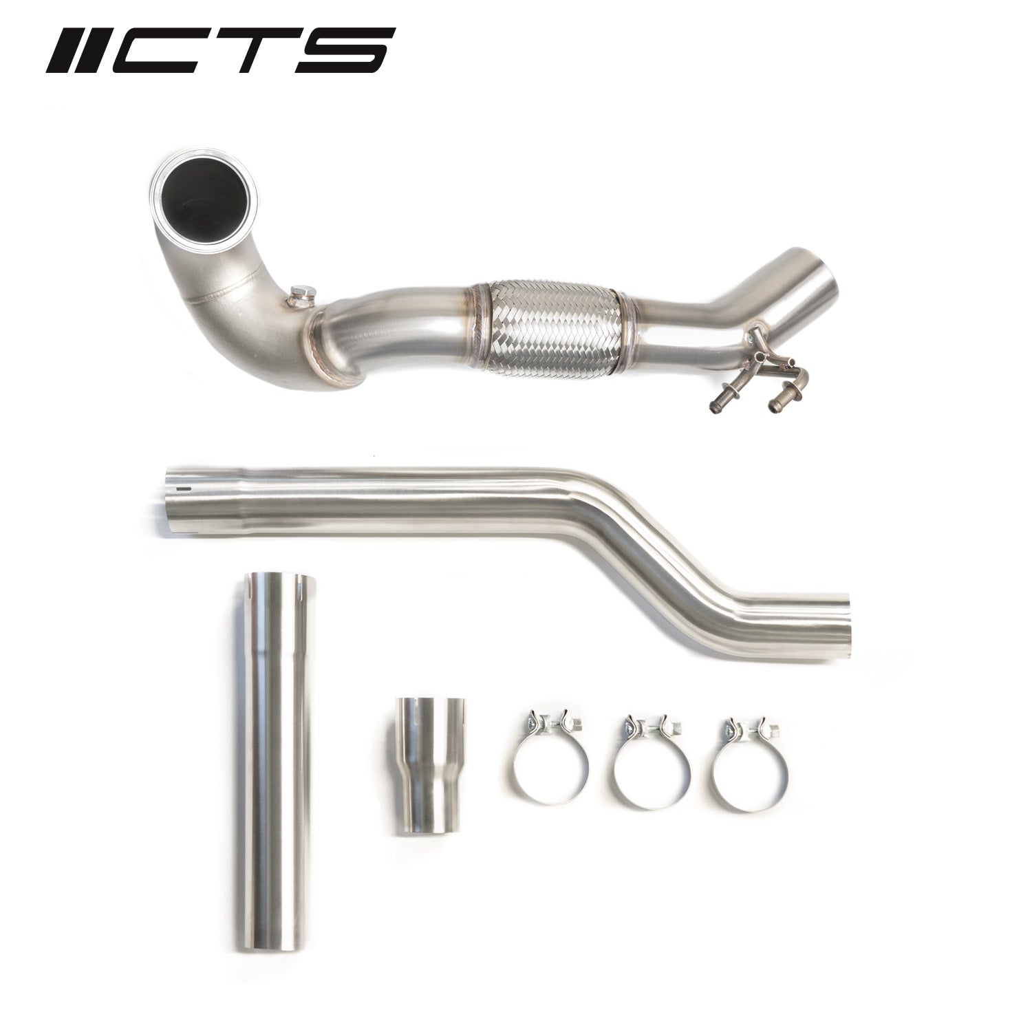 CTS Turbo CTS-EXH-DP-0015 Turbo MQB AWD Exhaust Downpipe (MK7/MK7.5 Golf AWD, Golf R, A3/S3/TT/TT-S Quattro)