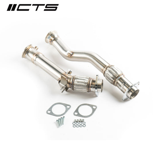 CTS Turbo CTS-EXH-DP-0043RC Turbo BMW S58 F97/G01 X3M/X3MC & F98/G02 X4M/X4MC Downpipes Without Heat Wrap