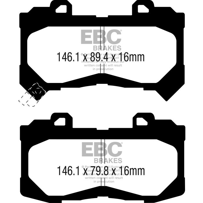 EBC DP43044R Yellowstuff Brake Pads Front