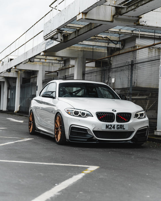 Zaero ZA-F22-FS BMW 2 SERIES, M235I & M240I F22 F23 EVO-1 GLOSS BLACK FRONT SPLITTER
