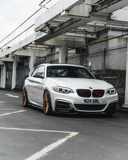 Zaero ZA-F22-FS BMW 2 SERIES, M235I & M240I F22 F23 EVO-1 GLOSS BLACK FRONT SPLITTER
