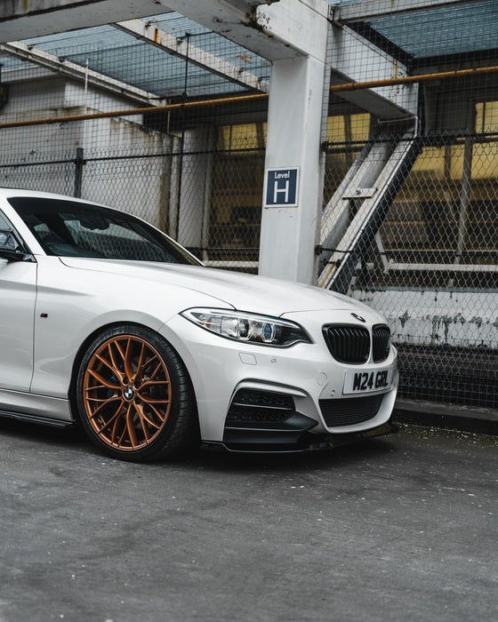 Zaero ZA-F22-FS BMW 2 SERIES, M235I & M240I F22 F23 EVO-1 GLOSS BLACK FRONT SPLITTER