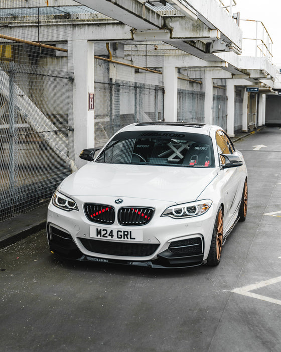 Zaero ZA-F22-FS BMW 2 SERIES, M235I & M240I F22 F23 EVO-1 GLOSS BLACK FRONT SPLITTER