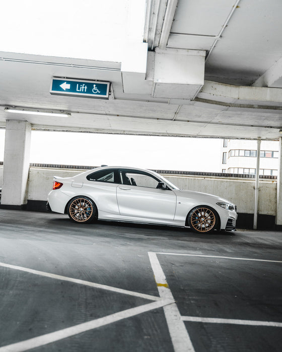Zaero ZA-F2X-LCI-SW BMW 1 SERIES F20 F21 & 2 SERIES F22 F23 EVO-1 GLOSS BLACK SIDE SKIRTS