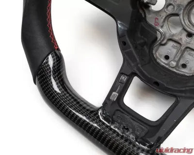 Vivid Racing VR-VWMK7R-STR-WHL-SLTHR Volkswagen GTI | Golf R | Jetta GLI OEM Upgraded Steering Wheel 2014-2019 Carbon Fiber, Smooth Leather Grips