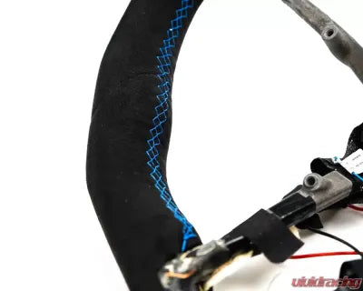 Vivid Racing VR-992-TAY-STRWHL-BALC Porsche 992 | Taycan OEM Upgraded Steering Wheel Alcantara Blue Stripe and Stitching