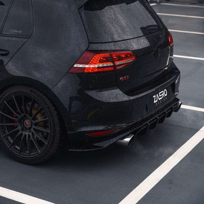 Zaero ZA-GOLF-7-GTI-DF VW GOLF GTI MK7 EVO-1 GLOSS BLACK REAR DIFFUSER