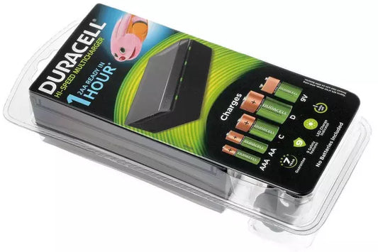 DuraCell CEF22 Multi Battery Charger for AA AAA C D and 9V Battery (Blister of 1)