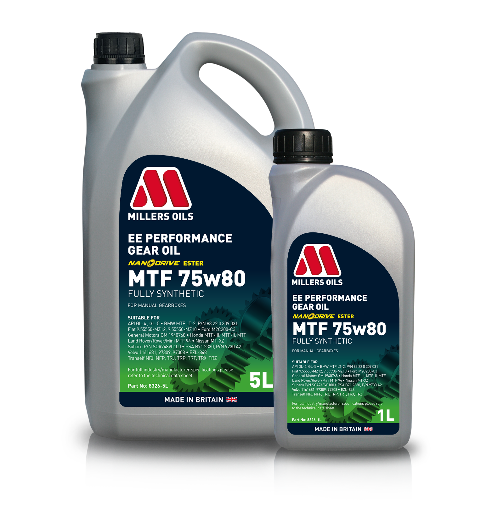 Millers Oils 8326GG EE Performance MTF 75w80 Fully Synthetic Gear Oil 5L