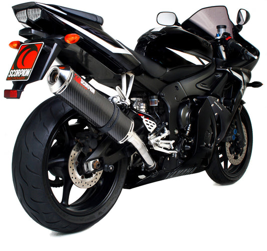 Scorpion EYA68CEO Factory Oval Slip-on - Carbon Fibre Sleeve - YZF 600 R6 - 2003 - 2005