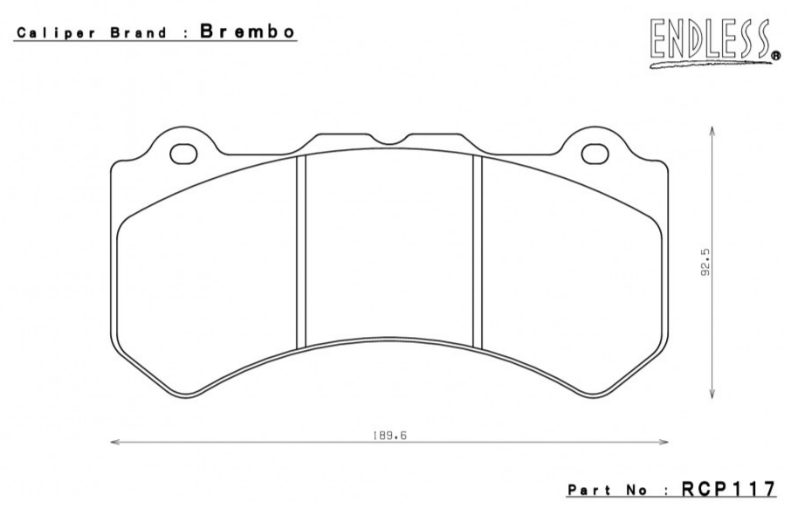 Endless ME22-RCP117 Nissan ME22 Front Racing Brake Pads for Track use
