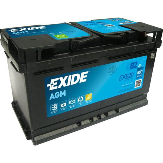 Exide 110 AGM Car Battery 82AH AGM800 EK820