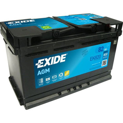 Exide 110 AGM Car Battery 82AH AGM800 EK820