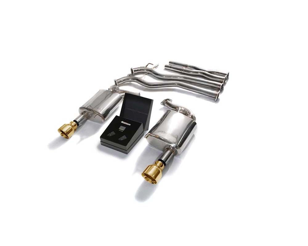 Valvetronic Exhaust System Ford Mustang GT V8 Coupe with Gold Tips | ML Performance Car Parts