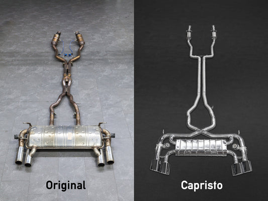 Capristo 02JA02803024 Jaguar F-Type V8S Valved Exhaust with Sports Cats 100 Cell and X Pipe (for OE Actuators) 
