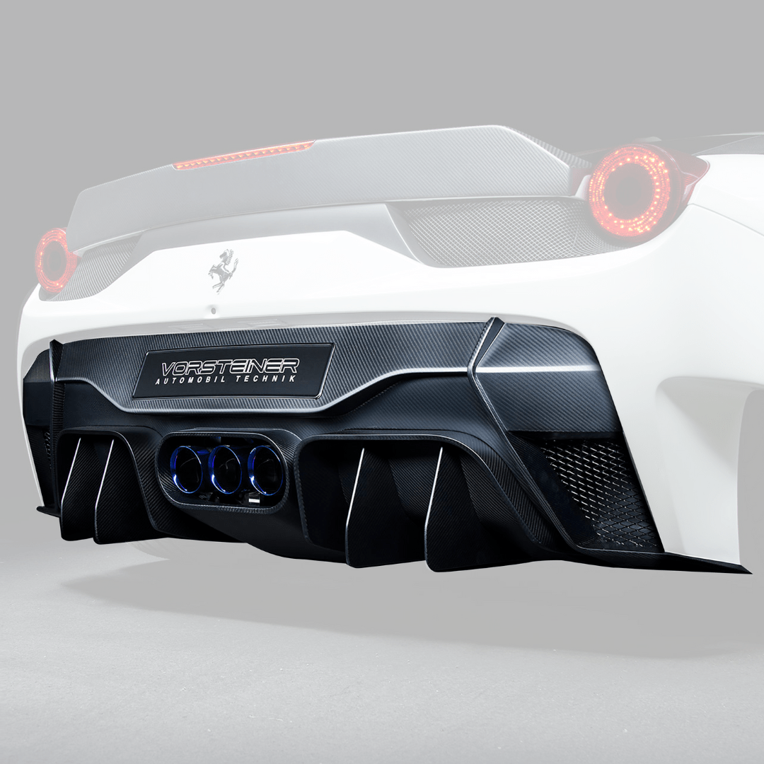 Vorsteiner FRV1140 Ferrari 458 Italia VX Aero Rear Bumper w/ Rear Diffuser (incl. Exhaust Tips) | ML Performance