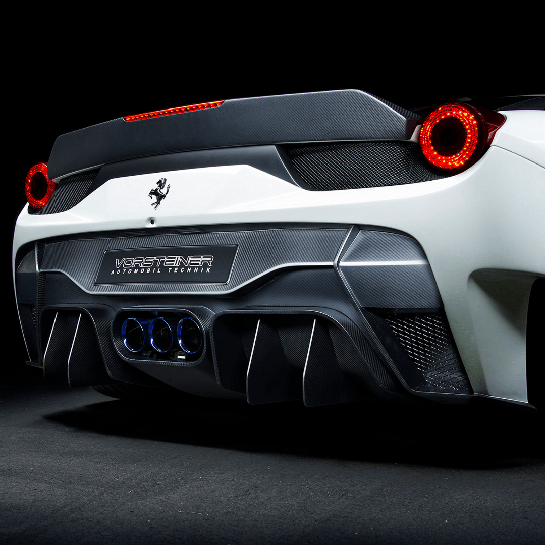 Vorsteiner FRV1140 Ferrari 458 Italia VX Aero Rear Bumper w/ Rear Diffuser (incl. Exhaust Tips) | ML Performance